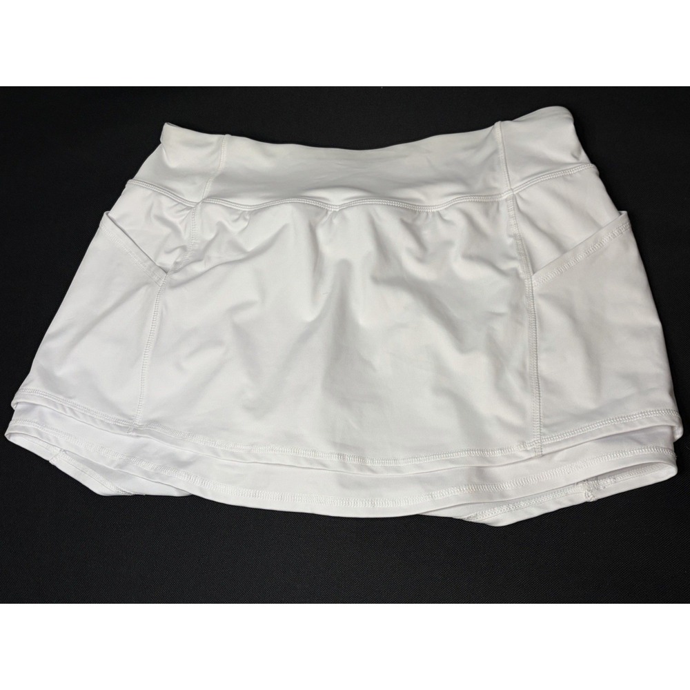 Kyodan White Tennis Skirt Skort Athletic Pockets Shorts Pickleball Medium